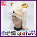 Professional customized unique design high quality funny plush animal hats kids fur hat wholesale